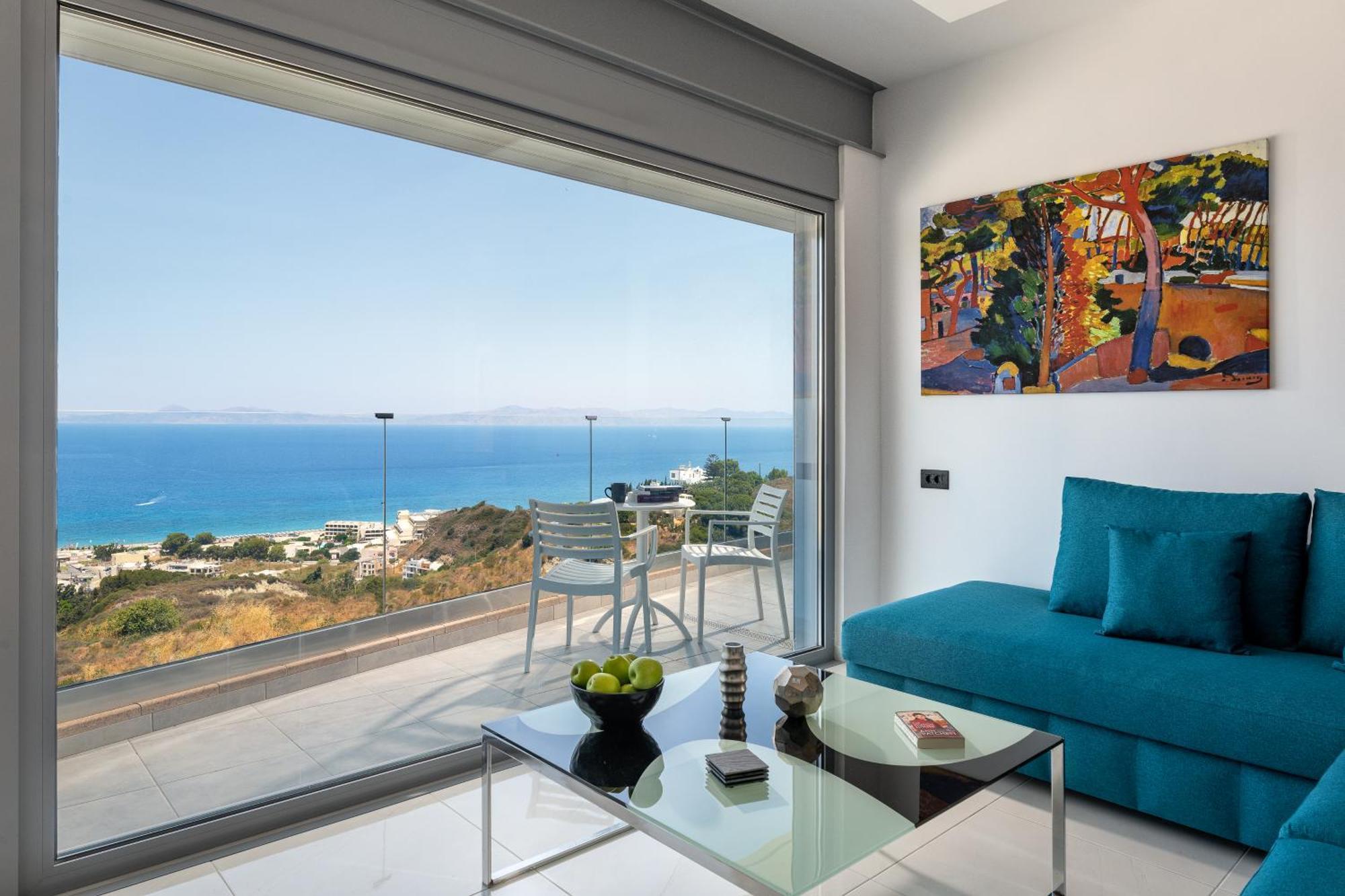Rhodes Skyline With Out Door Jacuzzi Sea View A1 *