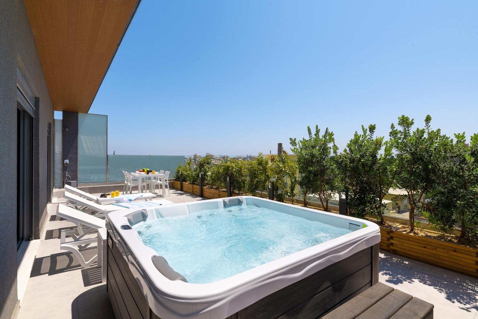 Rhodes Skyline With Out Door Jacuzzi Sea View A1 * Ixia (Rhodes)